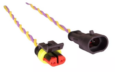 Conector Enchufe 2 Pines Macho Y Hembra