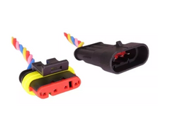 Conector Enchufe 4 Pines Macho Hembra