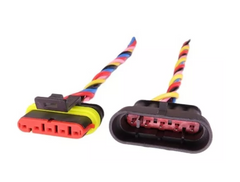 Conector Enchufe 5 Pines Macho Hembra