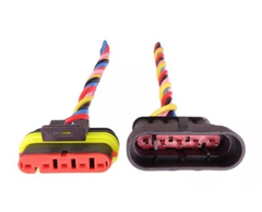 Conector Enchufe 5 Pines Macho Hembra