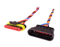 Conector Enchufe 6 Pines Macho Hembra