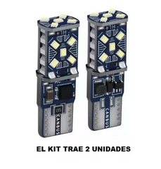 Kit Luces Led Ampolleta Cola De Pescado T10 Canbus 15 Leds