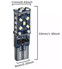 Kit Luces Led Ampolleta Cola De Pescado T10 Canbus 15 Leds