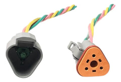Conector 3 pines Deutsch DT Macho y Hembra