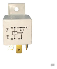 Relay 5 Patas Doble Salida 87 24v 20a Con Soporte