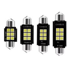 Ampolleta Led Canbus C5w 300lumen 31mm 36mm 39mm 41mm 12v 2w
