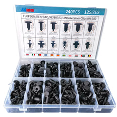 Set 240 Clip Remache Plástico Sujeción Para Coche Broches