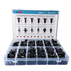 Set 240 Clip Remache Plástico Sujeción Para Coche Broches
