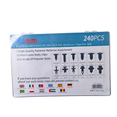Set 240 Clip Remache Plástico Sujeción Para Coche Broches