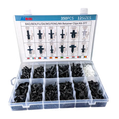 Set 350 Clip Remache Plastico Sujecion Para Coche Broches