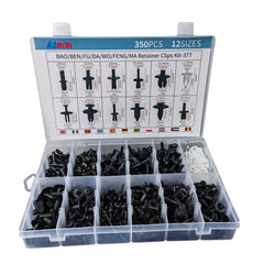 Set 350 Clip Remache Plastico Sujecion Para Coche Broches