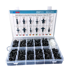 Set 350 Clip Remache Plastico Sujecion Para Coche Broches