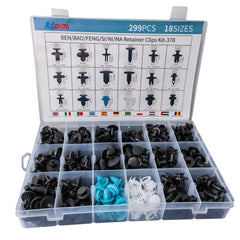 Set 299 Clip Remache Plastico Sujecion Para Coche Broches