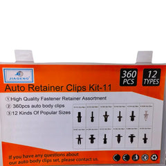 Set 360 Clip Remache Plastico Sujecion Para Coche Broches Autos