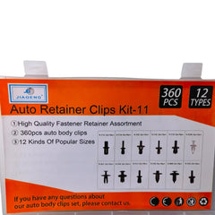 Set 360 Clip Remache Plastico Sujecion Para Coche Broches Autos