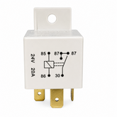 Relay 5 Patas Doble Salida 87 24v 20a Con Soporte