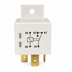 Relay 5 Patas Doble Salida 87 24v 20a Con Soporte