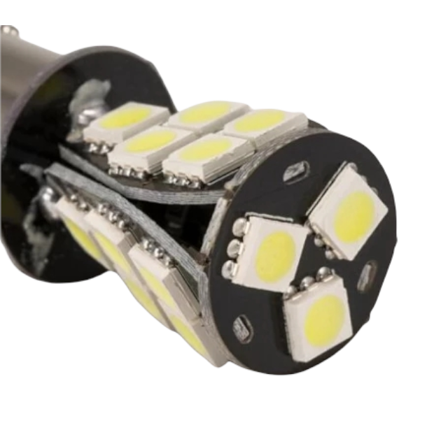 Kit Ampolleta Luz Led 2 Contacto 21 Leds Bay15d 18sm P21/5w