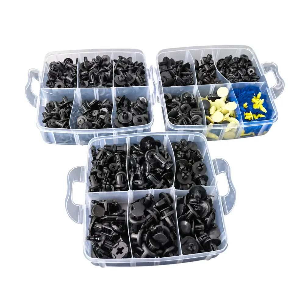 Set 240 Clip Remache Plastico Sujecion Para Coche Broches