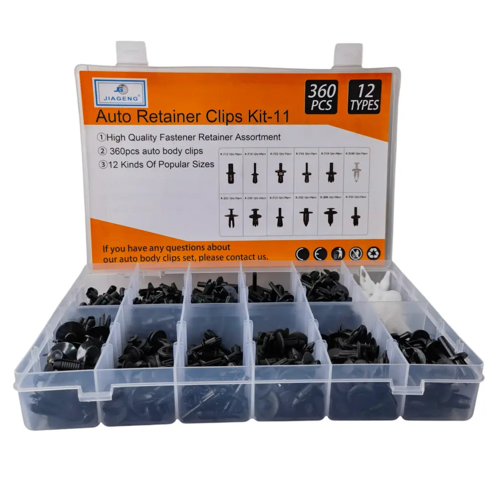 Set 360 Clip Remache Plastico Sujecion Para Coche Broches Autos