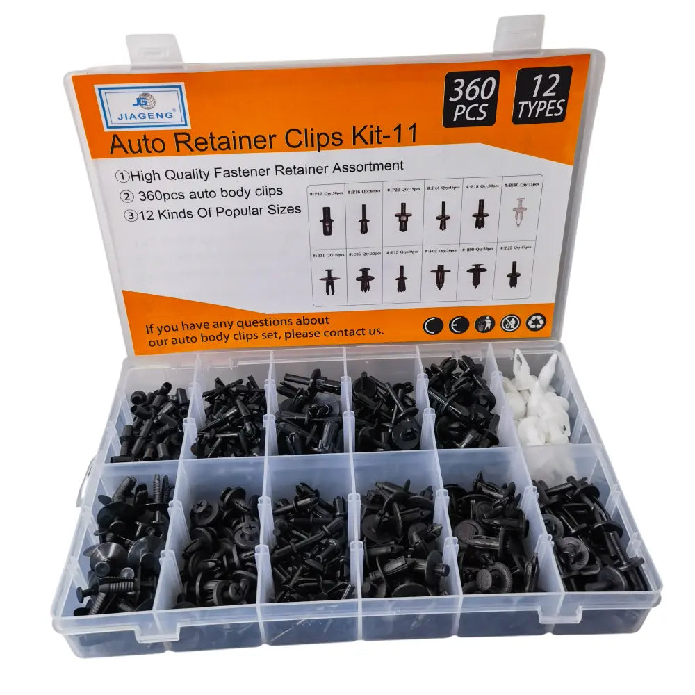 Set 360 Clip Remache Plastico Sujecion Para Coche Broches Autos