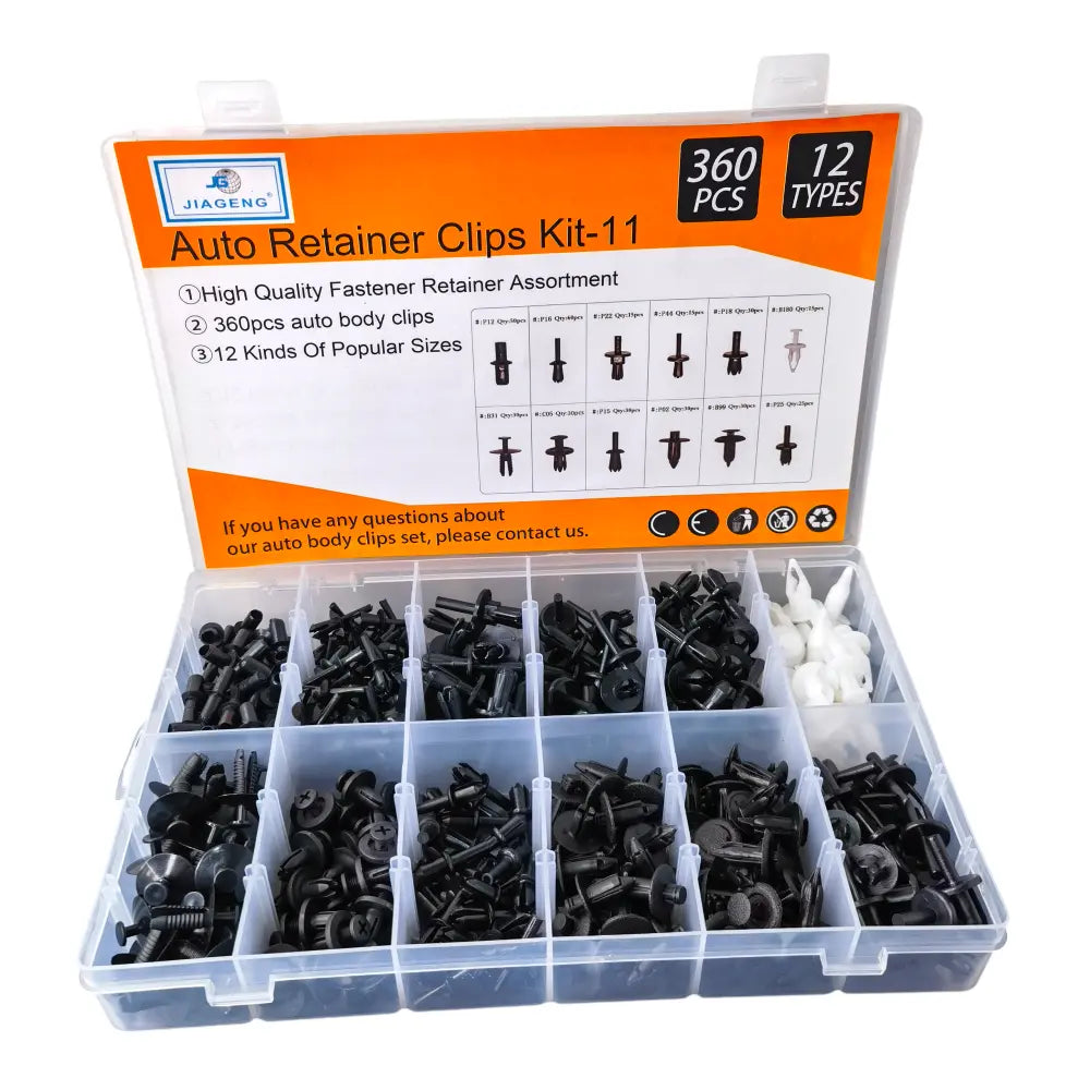 Set 360 Clip Remache Plastico Sujecion Para Coche Broches Autos