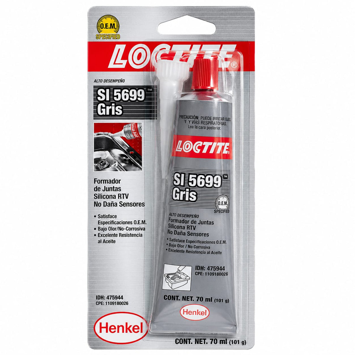 Silicona Si 5699 Gris Formador Juntas Rtv 70 Ml