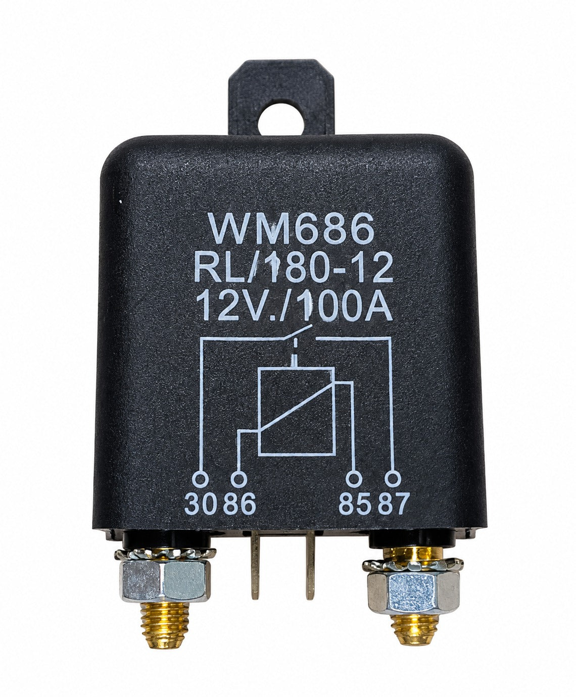 Relay universal de potencia 12V 100A, 4 terminales